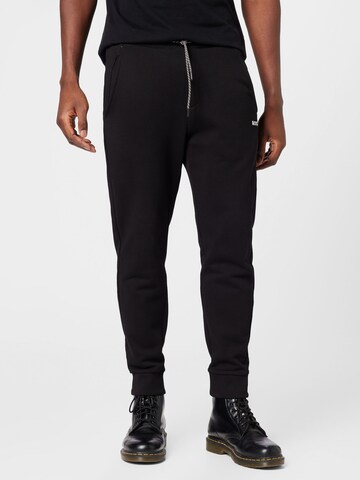 BOSS Green Slim fit Pants 'Hadiko' in Black: front