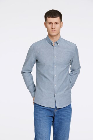 Lindbergh Slim Fit Hemd in Blau: Vorderseite
