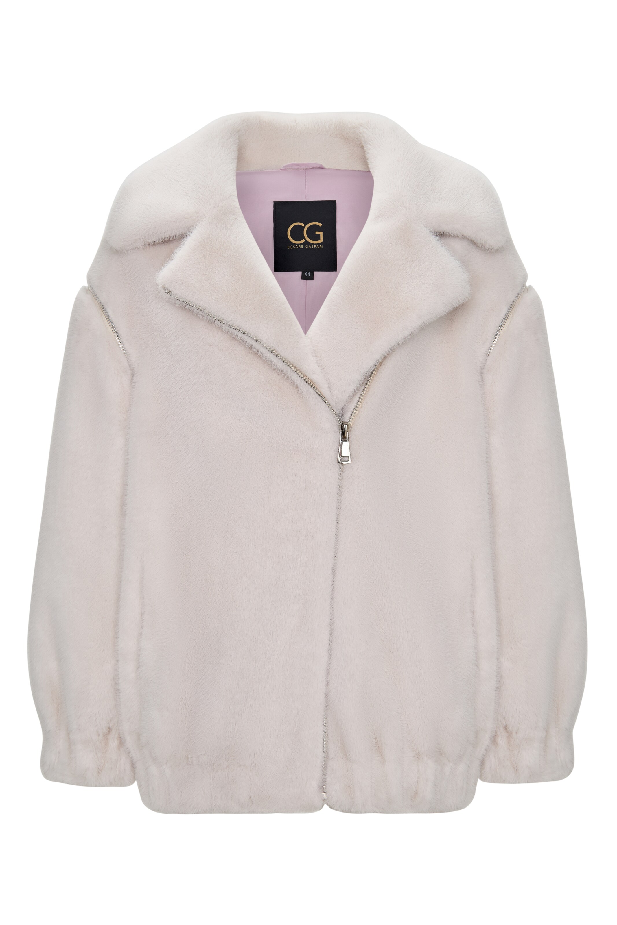 Manteau d’hiver CESARE GASPARI en blanc : devant