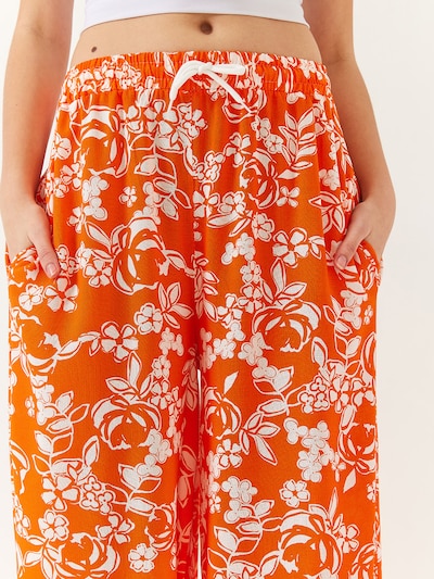 Bianco Lucci Trousers in Dark orange / White, Item view