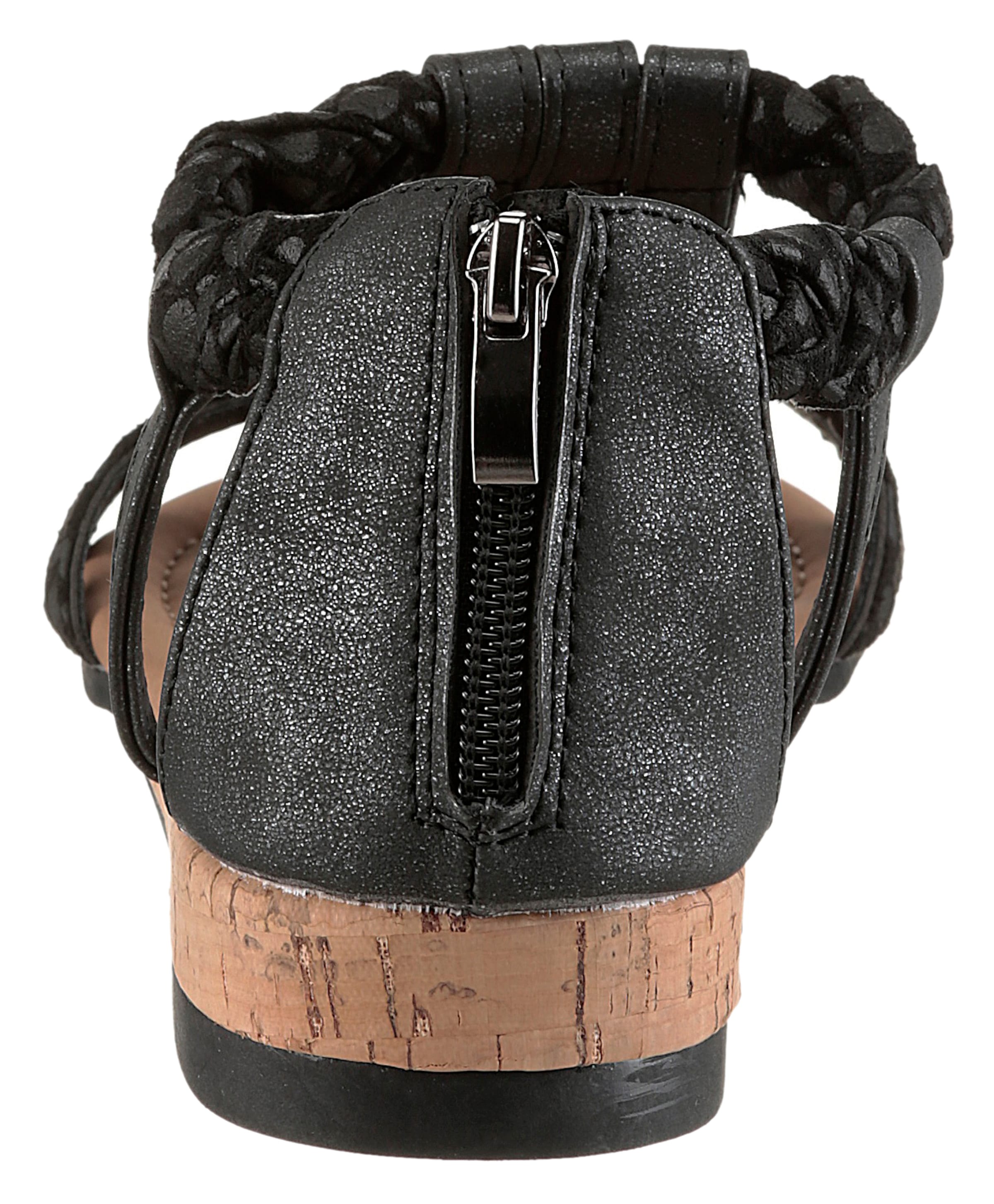 Aniston Strap Sandals in Black