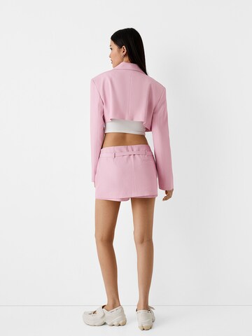 Bershka Regular Trousers in Pink