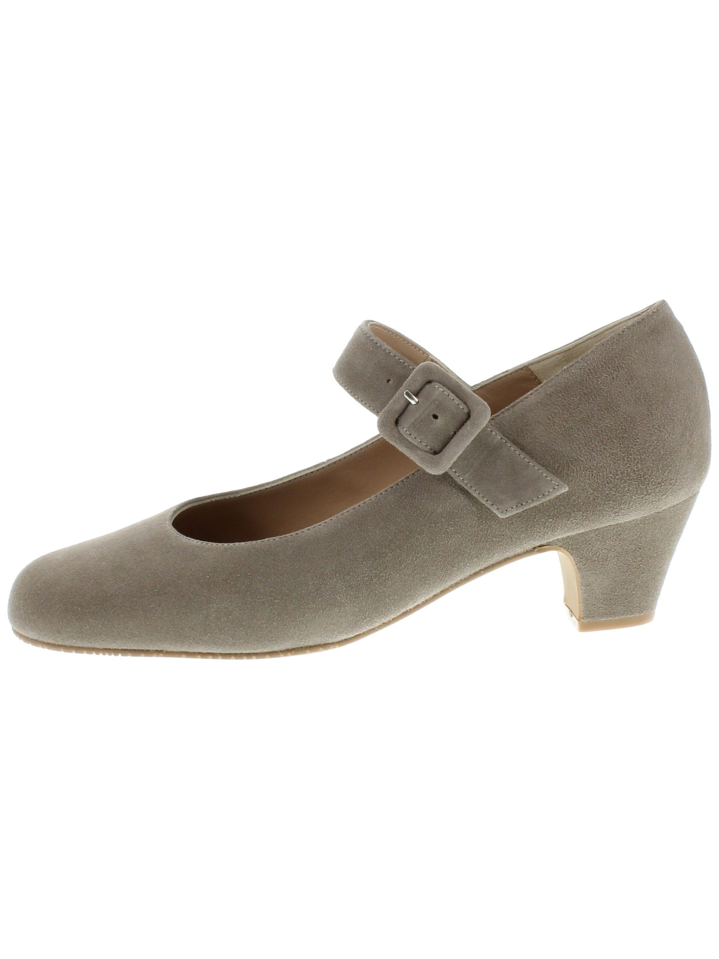 XAVER LUIS Schuhmanufaktur Pumps 'BETTINA - Spangenpumps mit Leder-Schließe'‌‌‌‌‌‌‌‌‌‌ in 36 in rauchgrau, Produktansicht