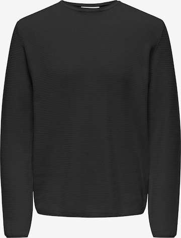 Pull-over 'Eric' Only & Sons en noir : devant