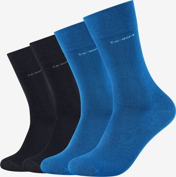 camano Socks in Blue: front