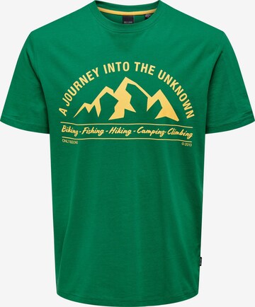 T-Shirt 'ASHER' Only & Sons en vert : devant