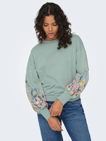 ONLY Sweatshirt 'ONLBROOKE' in Grün: Vorderseite
