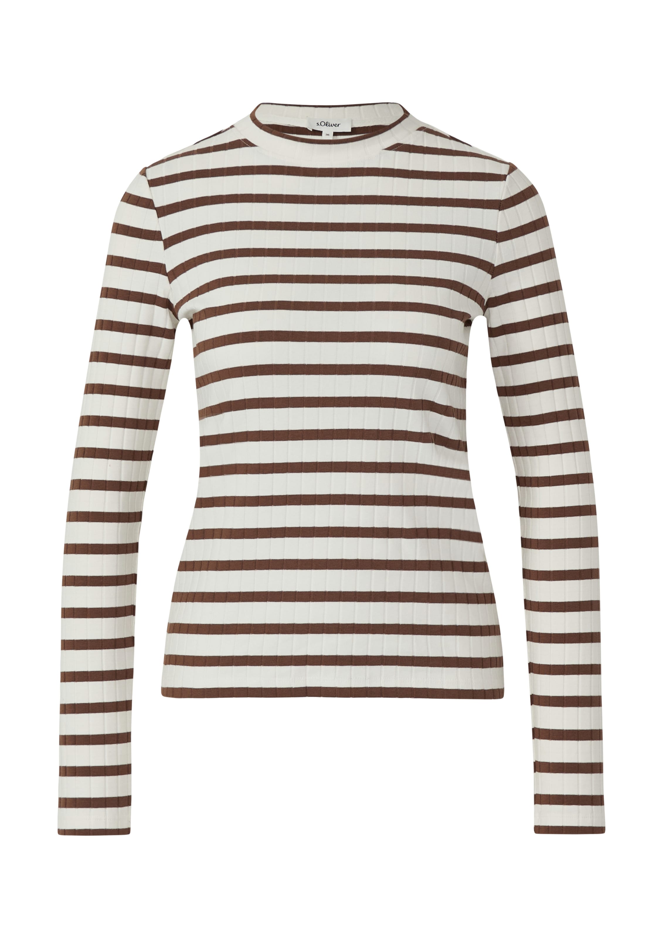 s.Oliver Shirt in Bruin: voorkant