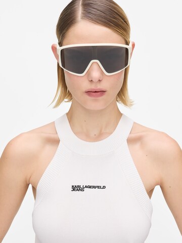 KARL LAGERFELD JEANS - Top de punto en blanco