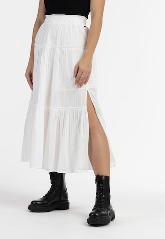 DreiMaster Vintage Φούστα σε λευκό: μπροστά