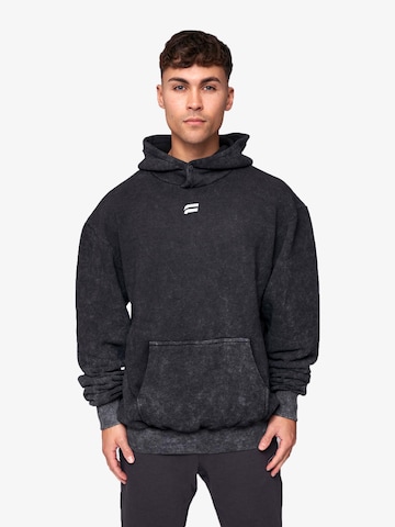 Pull-over 'Essential Oversized Hoodie' Fortex Fitness en gris : devant