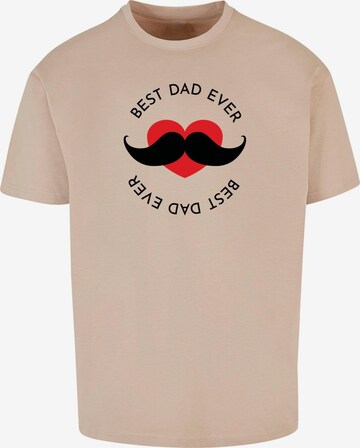 T-Shirt 'Fathers Day - Best Dad' Merchcode en beige : devant