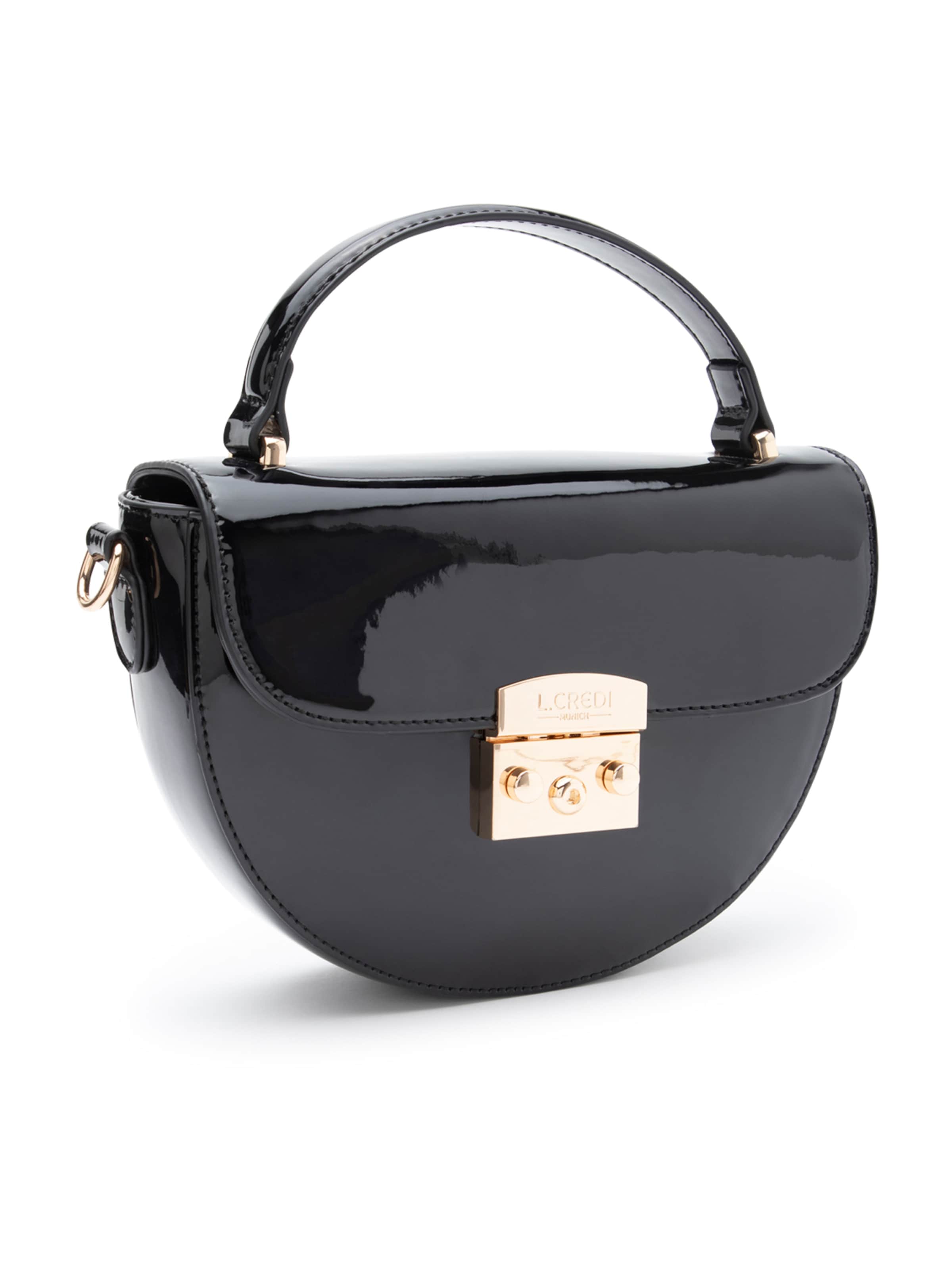 Sac à bandoulière 'Perlette' L.CREDI en noir