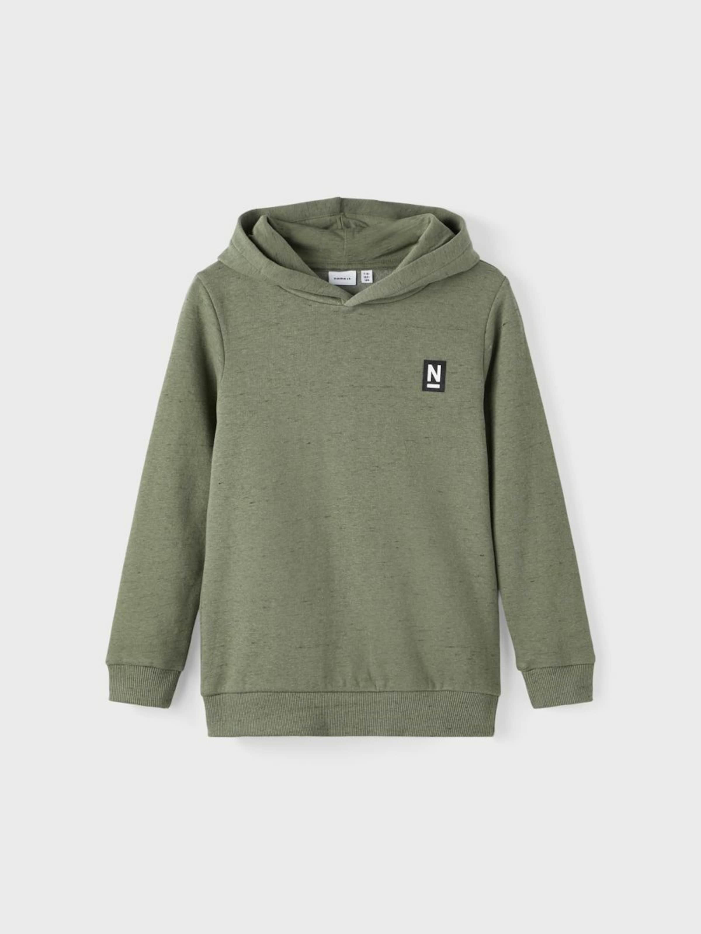 Kinder Teens (Gr. 140-176) NAME IT Sweatshirt 'Salor' in Khaki - JU08674 Kinder Teens (Gr. 140-176) NAME IT Sweatshirt 'Salor' in Khaki - JU08674
