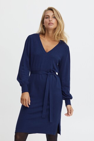 Robes en maille 'BLUME' Fransa en bleu : devant