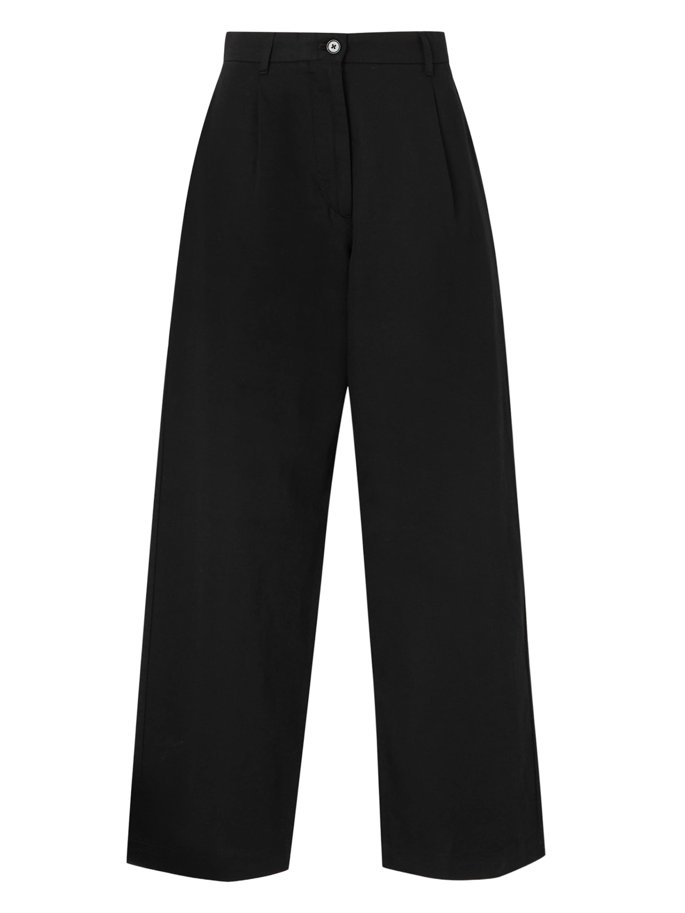 TOMMY HILFIGER Regular Bandplooibroek in Zwart: voorkant