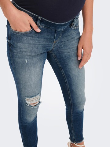 Only Maternity Skinny Jeans 'Blush' in Blauw