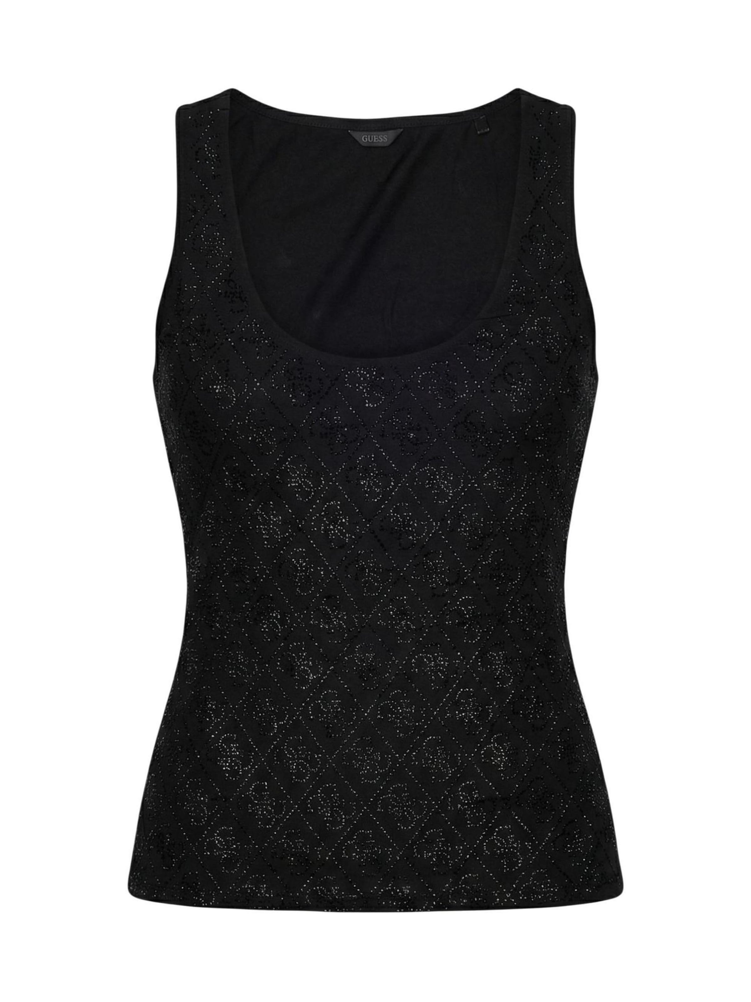 Gilet 'SL 4G ALLOVER TANK TOP W6GP10 K2932' di GUESS in nero: frontale