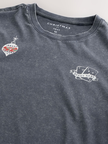Next T-Shirt 'Weihnachten' in Grau