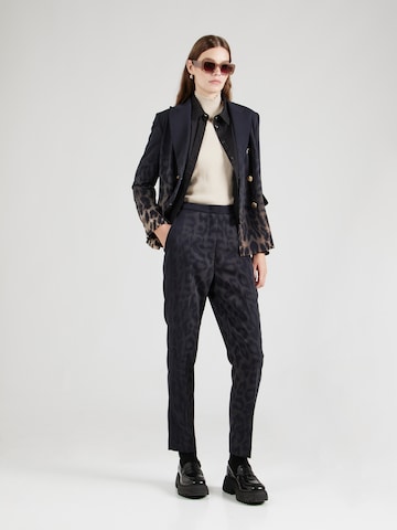 Marc Cain Regular Trousers with creases in Black