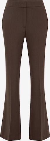 Evazați Pantaloni cu dungă de la WE Fashion pe maro: față