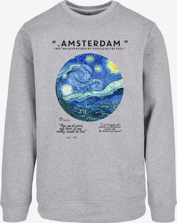 Merchcode Sweatshirt 'Apoh - Van Gogh Amsterdam' in Grey: front