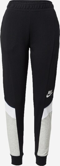 Nike Sportswear Hlače u siva melange / crna / bijela, Pregled proizvoda