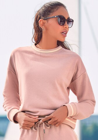 LASCANA Sweatshirt in Pink: predná strana