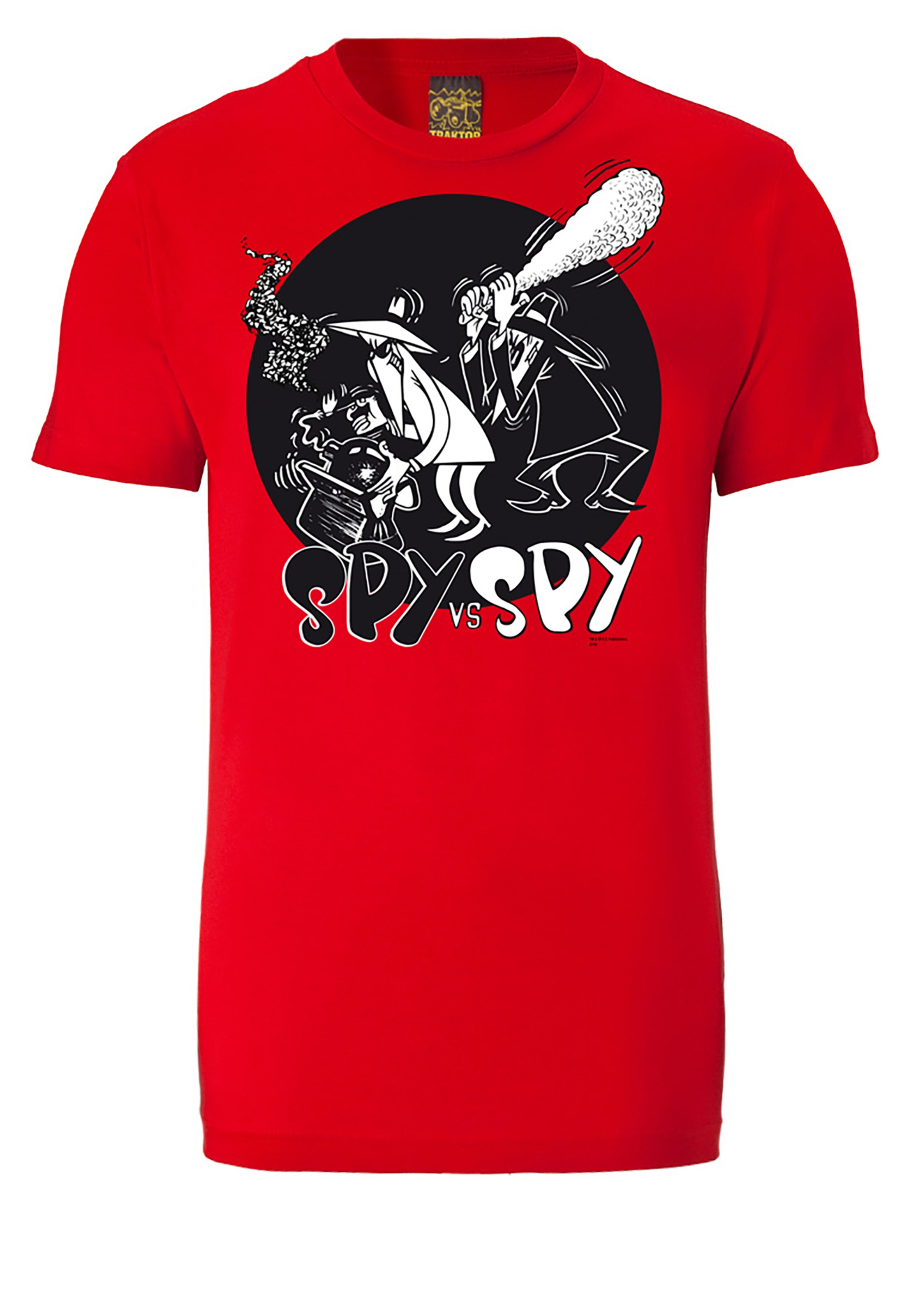LOGOSHIRT Shirt 'Mad - Spy vs Spy' in Red: front