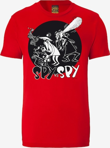 LOGOSHIRT T-Shirt 'Mad - Spy vs Spy' in Rot: predná strana