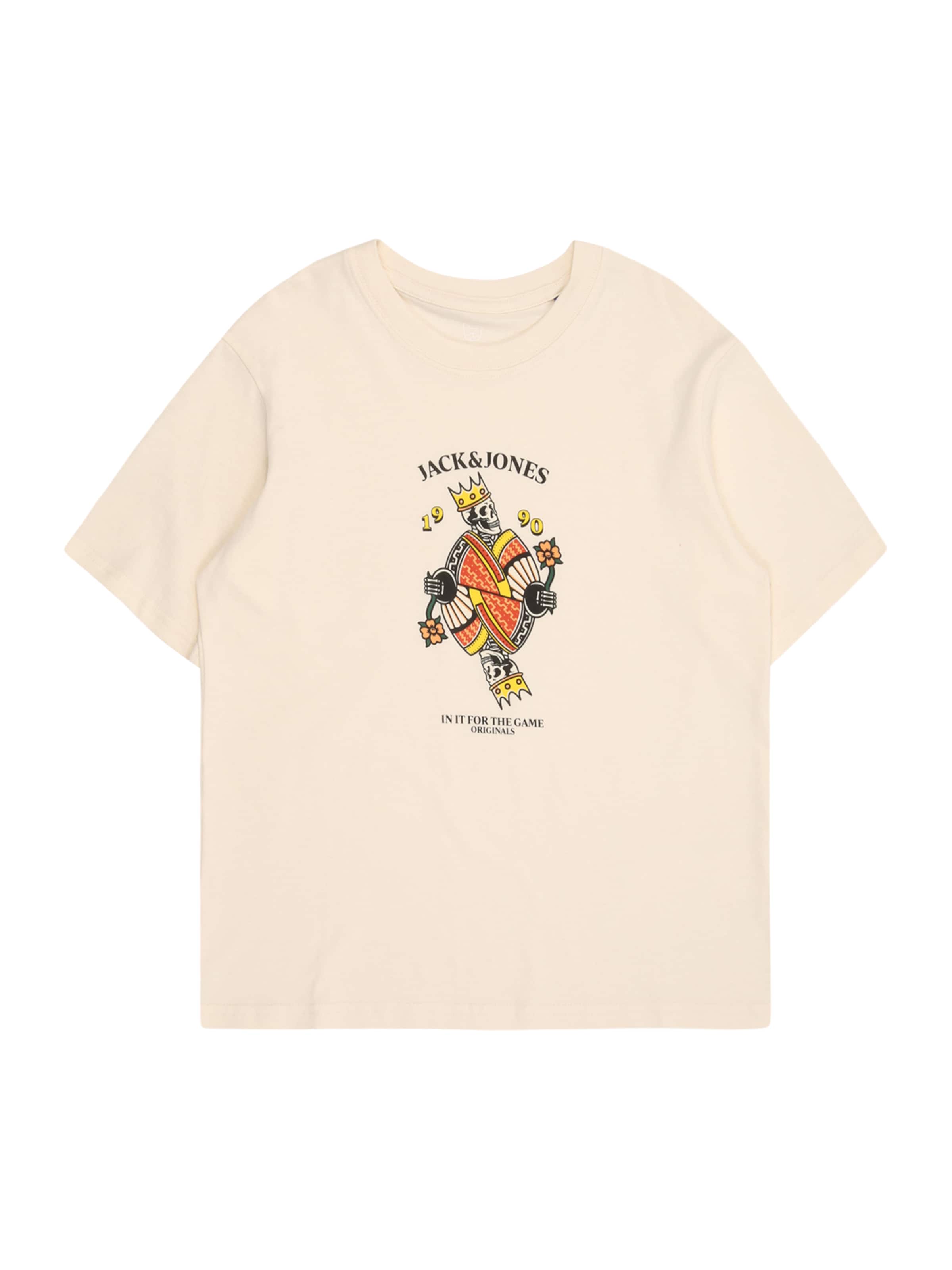 Jack & Jones Junior Póló 'JORAnatomy Skull' - bézs: elől