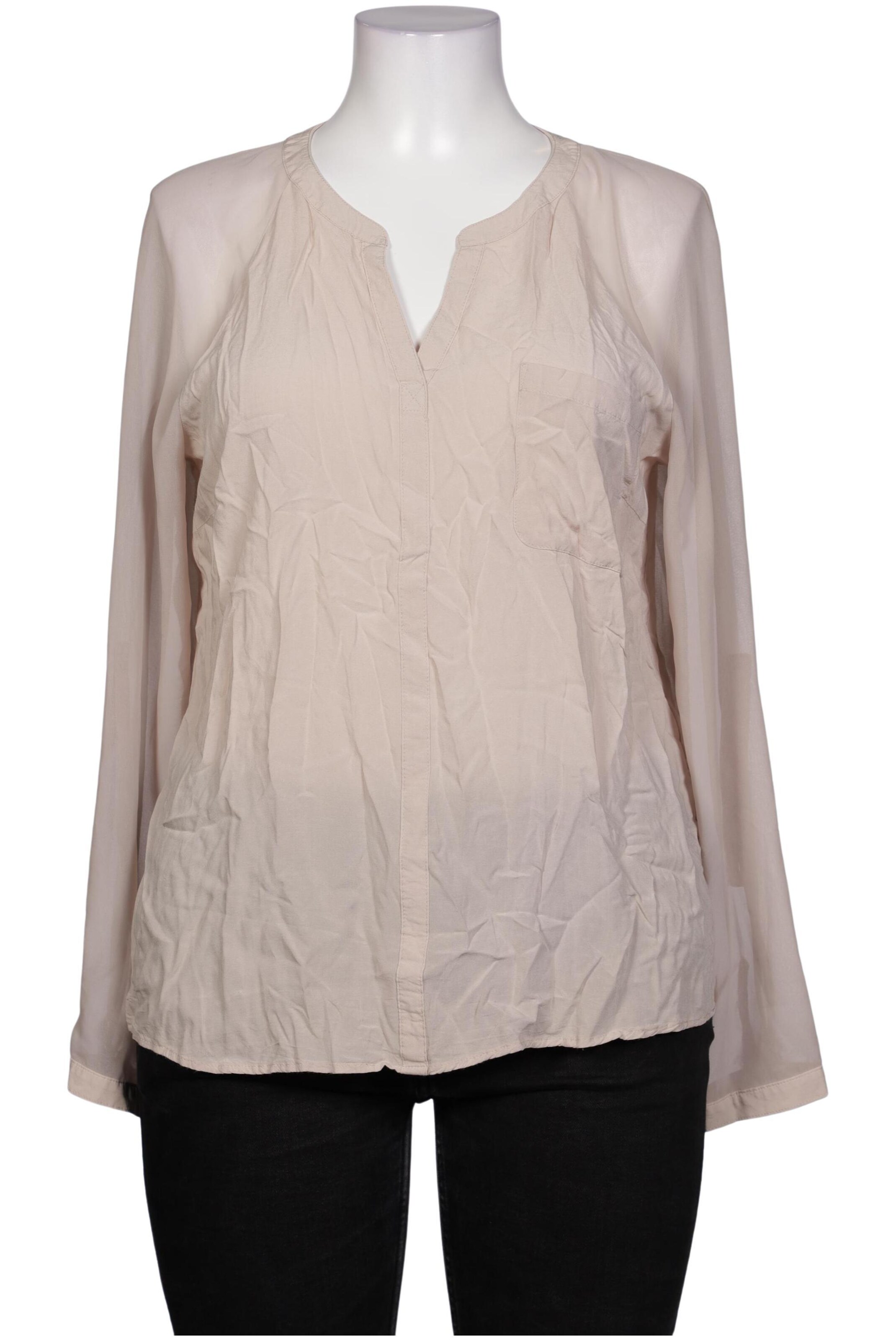 COMMA Bluse XXL in Beige: Vorderseite