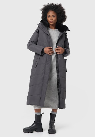 NAVAHOO Зимнее пальто 'Hingucker XIV' в Серый: спереди