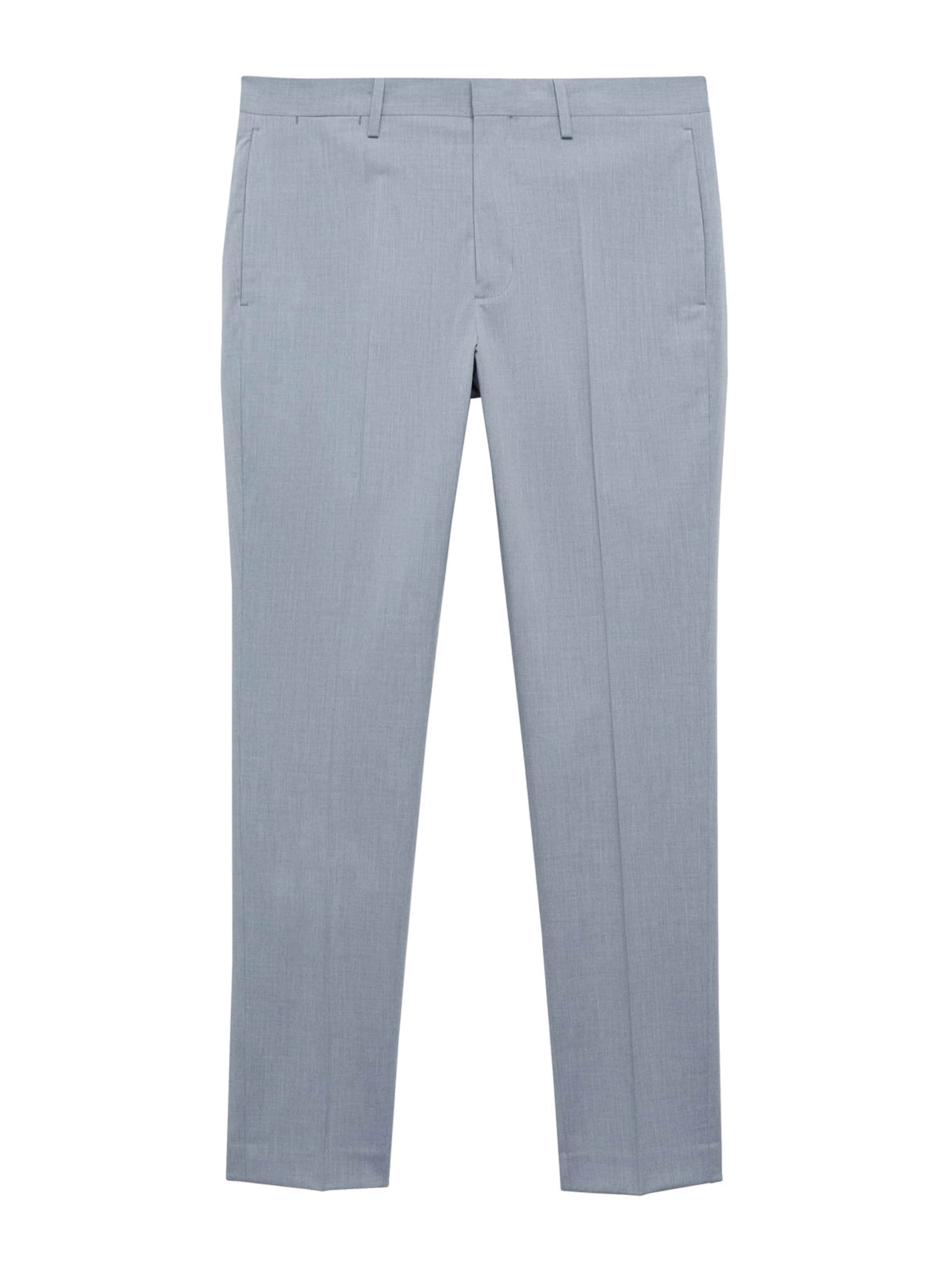 MANGO MAN Regular Trousers with creases 'Paris' in Blue: front