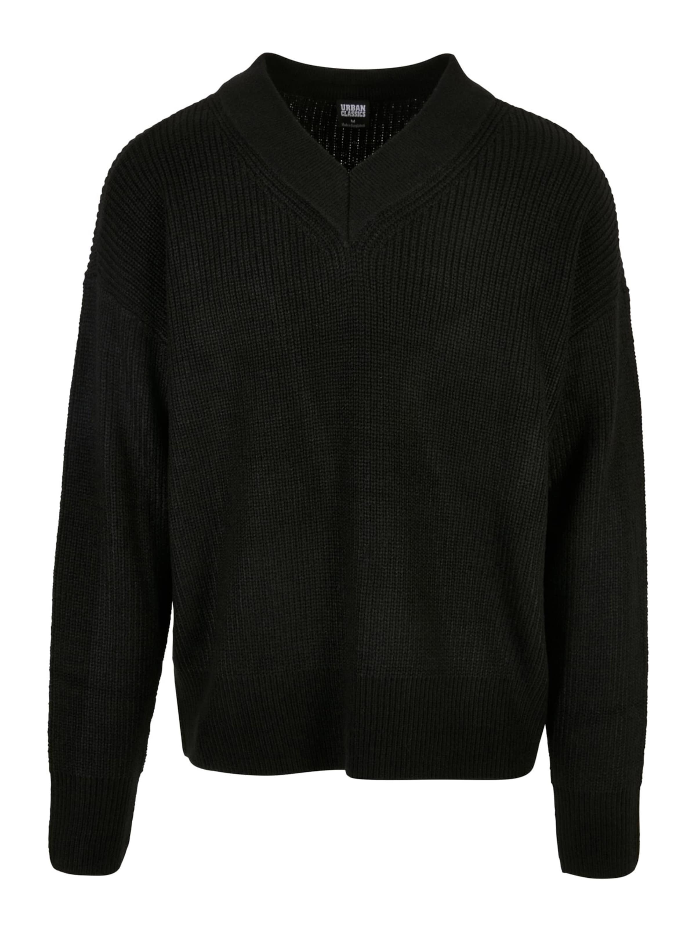 Urban Classics Вязаная кофта в Черный: спереди