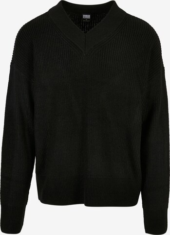 Urban Classics Knit Cardigan in Black: front