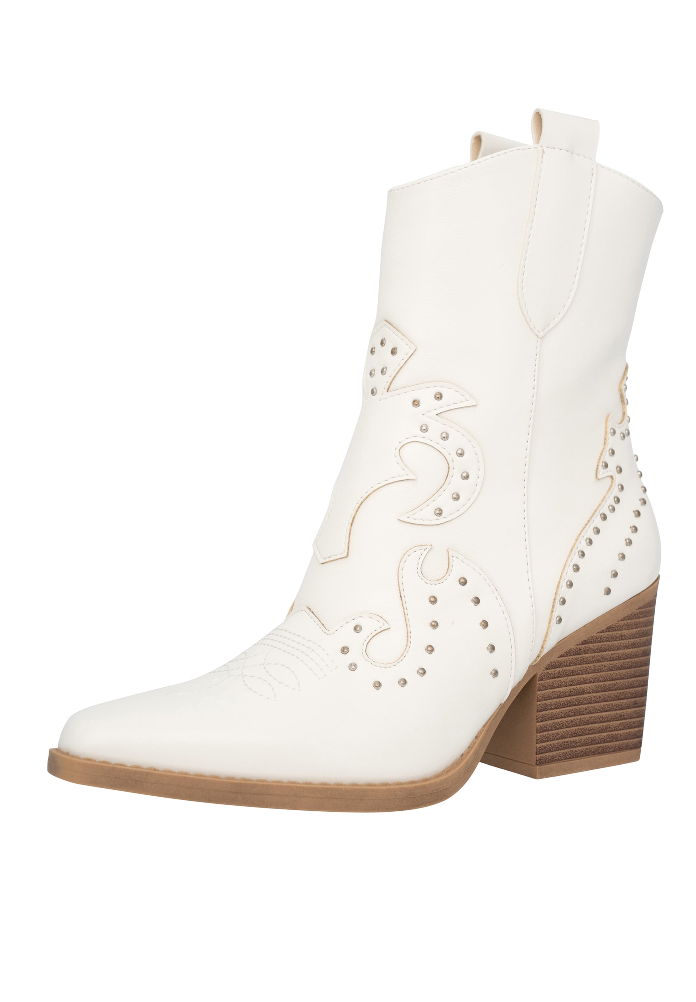 Salinyang Cowboy boot in White: front