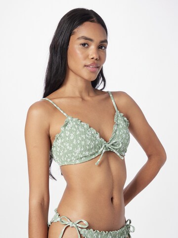 HOLLISTER Trikotni nedrčki Bikini zgornji del | zelena barva: sprednja stran