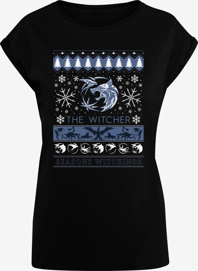 ABSOLUTE CULT T-shirt 'Witcher - Seasons Witchings' en bleu violet / noir / blanc, Vue avec produit