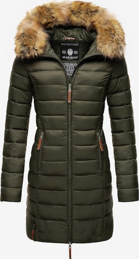 Žieminis paltas 'Rose' iš MARIKOO, spalva – tamsiai žalia / juoda, Prekių apžvalga
