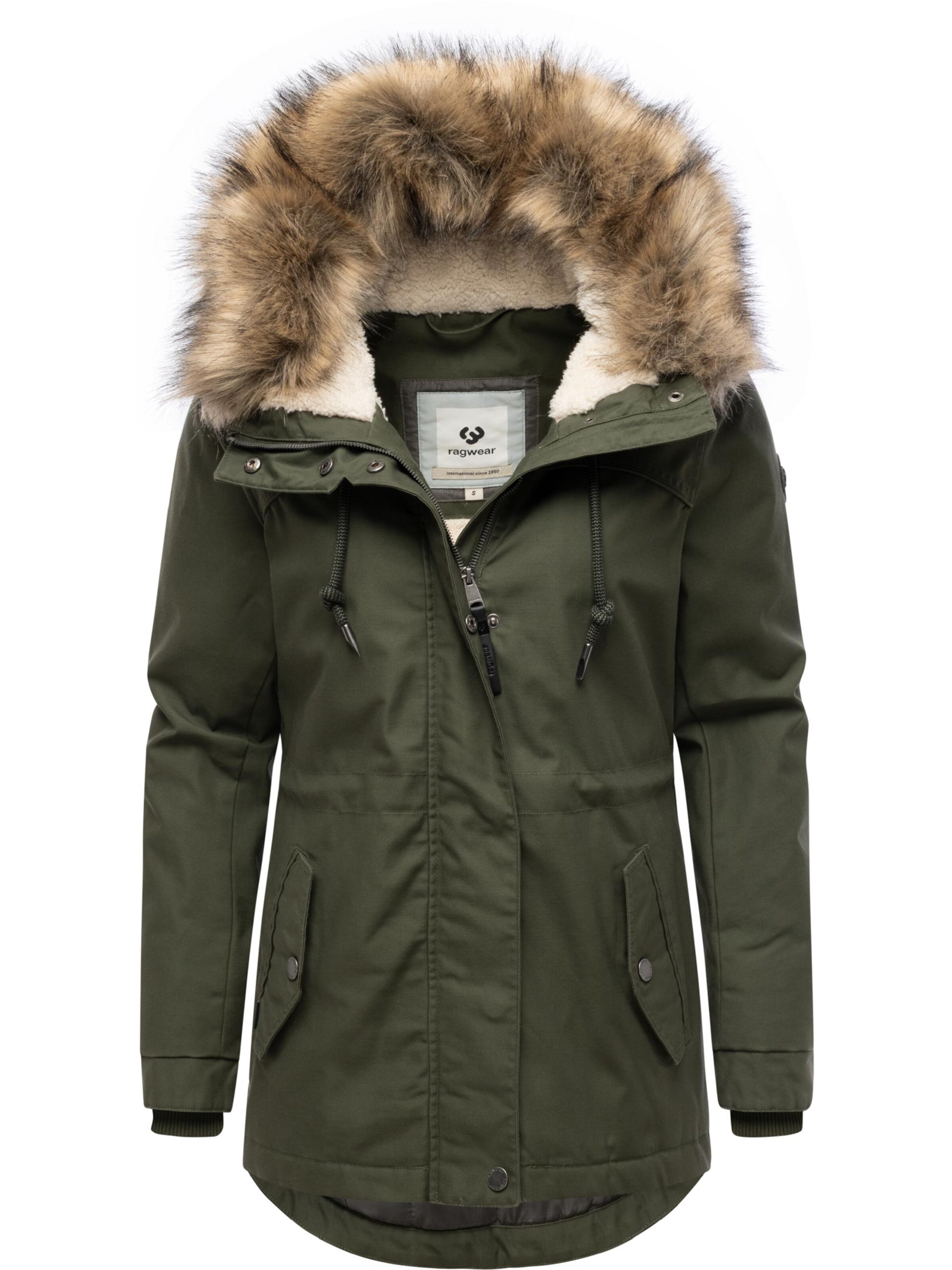 Ragwear Winterparka 'Tawny Short' in Groen