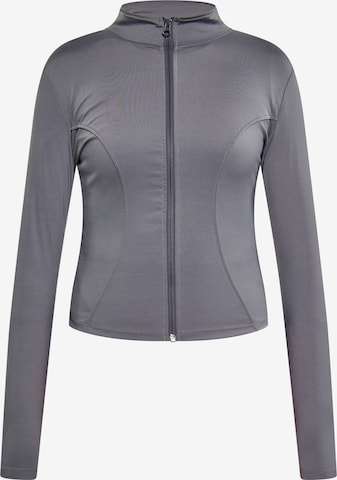 IZIA Zip-Up Hoodie in Grey: front