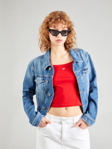 Tommy Jeans Prechodná bunda 'IZZIE' - Modrá: predná strana