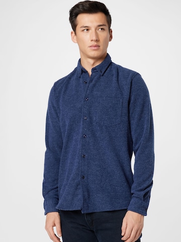 Coupe regular Chemise 'Johan' Kronstadt en bleu : devant