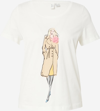 VERO MODA T-shirt 'JIFY' en camel / gris fumé / noir / blanc, Vue avec produit