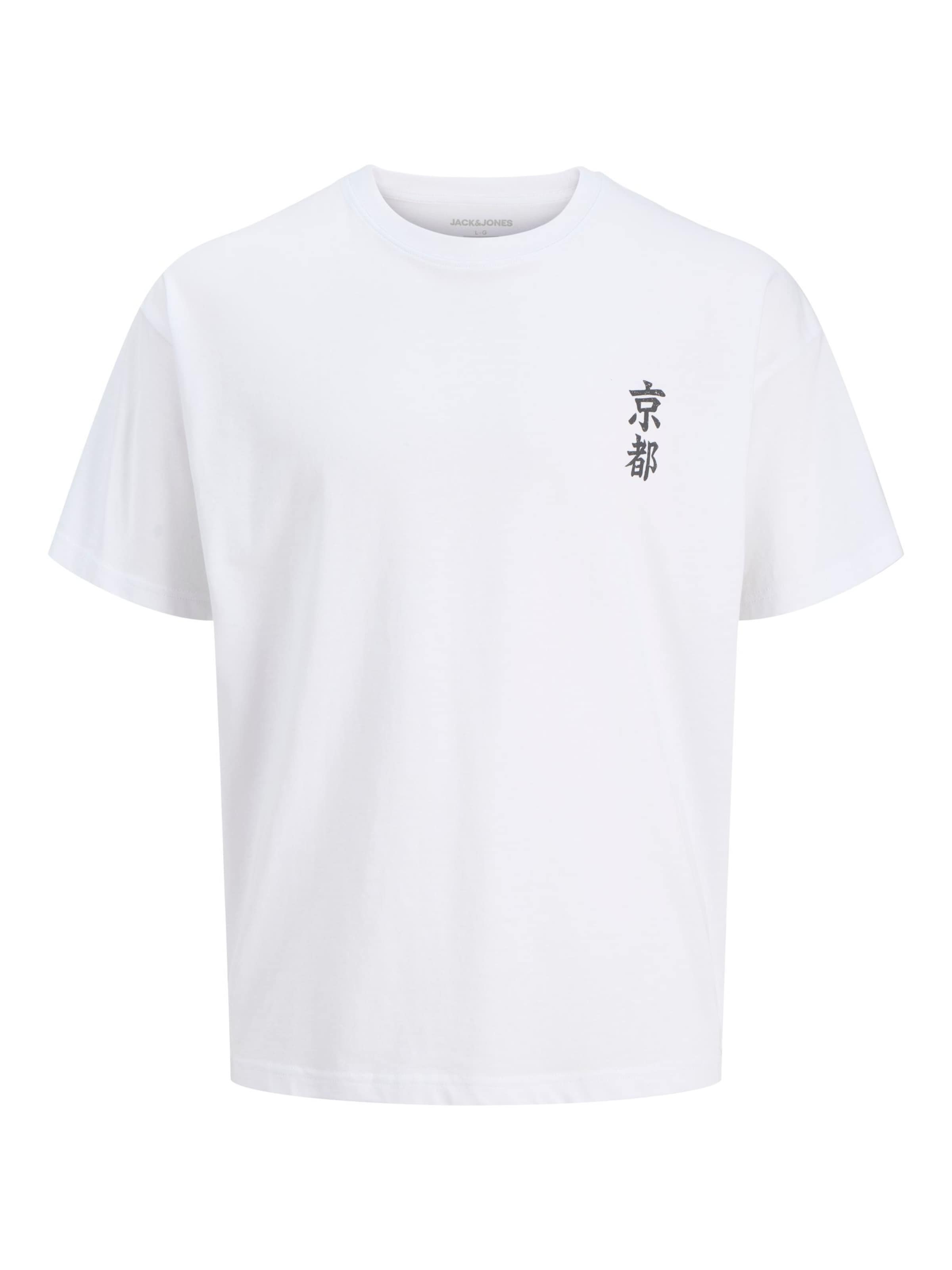 Jack & Jones Junior Shirt in 140 in de kleur Zwart gemêleerd / Wit, Productweergave