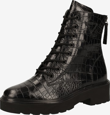 Paul Green Lace-Up Ankle Boots in Black: front