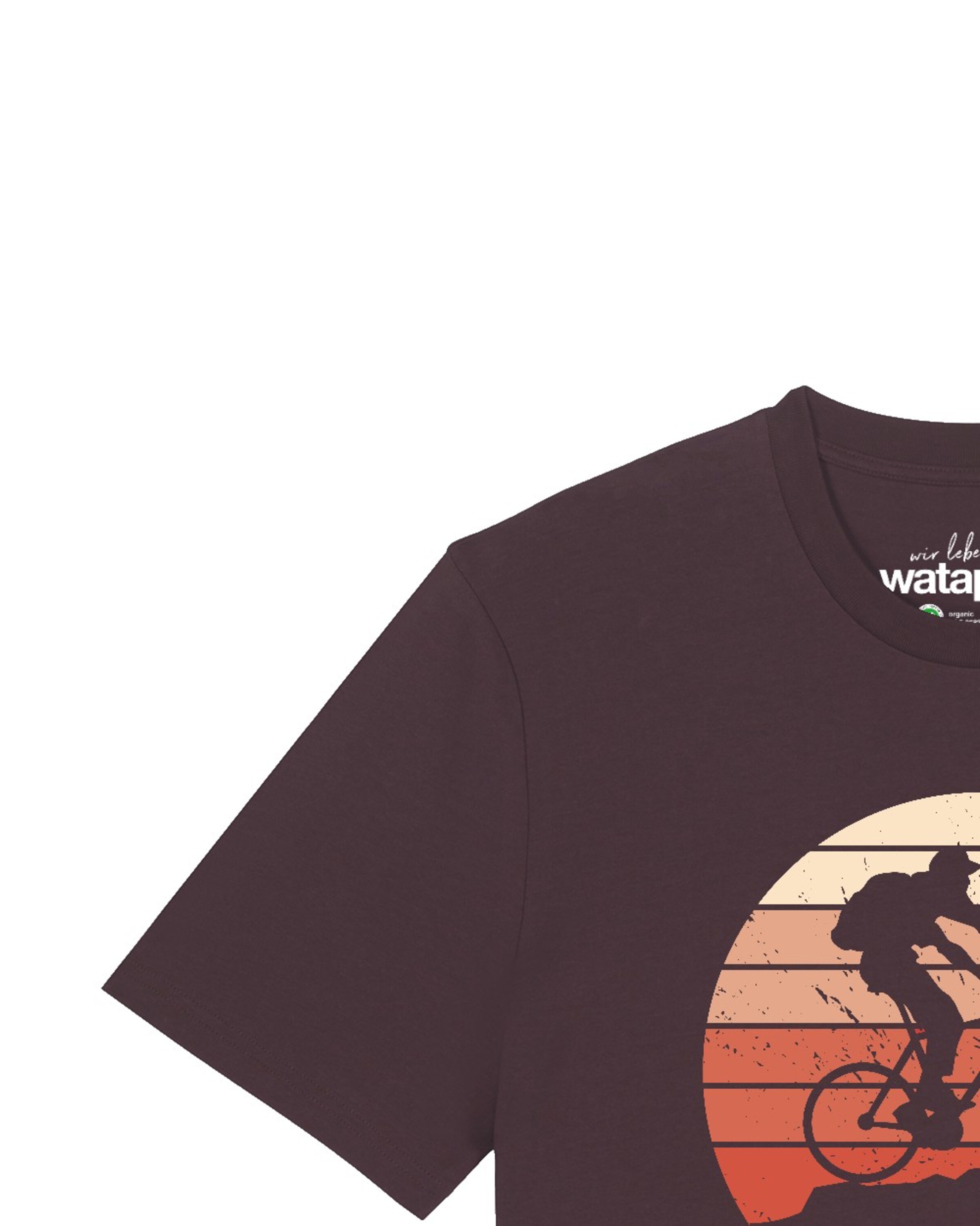 T-Shirt 'Mountainbike Silhouette' Watapparel en rouge