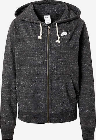 Nike Sportswear Кофта на молнии в Черный: спереди