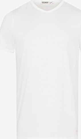 Ordinary Truffle V-Shirt 'BREVAN' in Weiß: predná strana